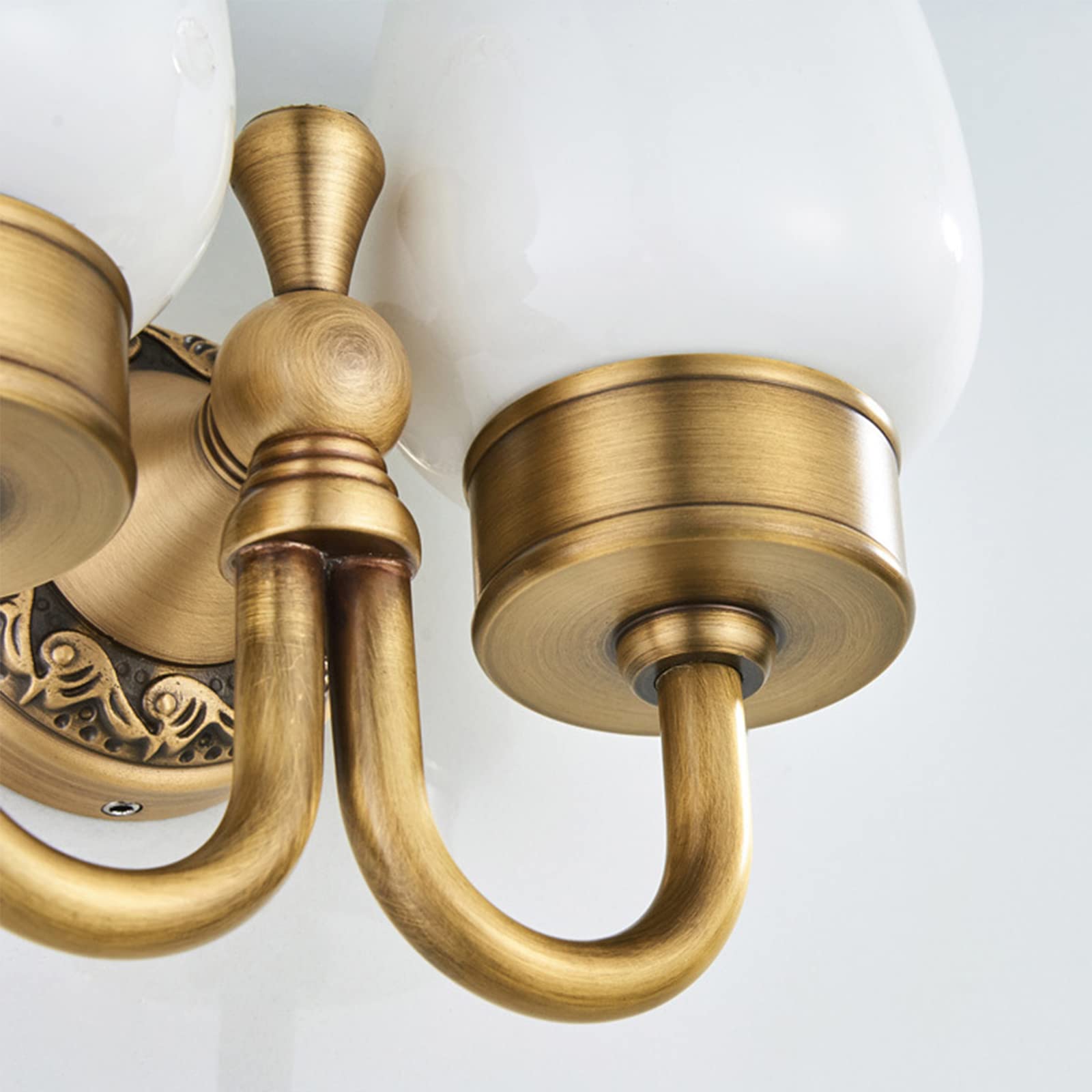 Soporte para Cepillo De Dientes, Cepillo De Dientes De Latón Retro con 2 Tazas De Cerámica, Soporte para Taza De Cepillo De Dientes De Baño Montado En La Pared para Accesorios De Baño