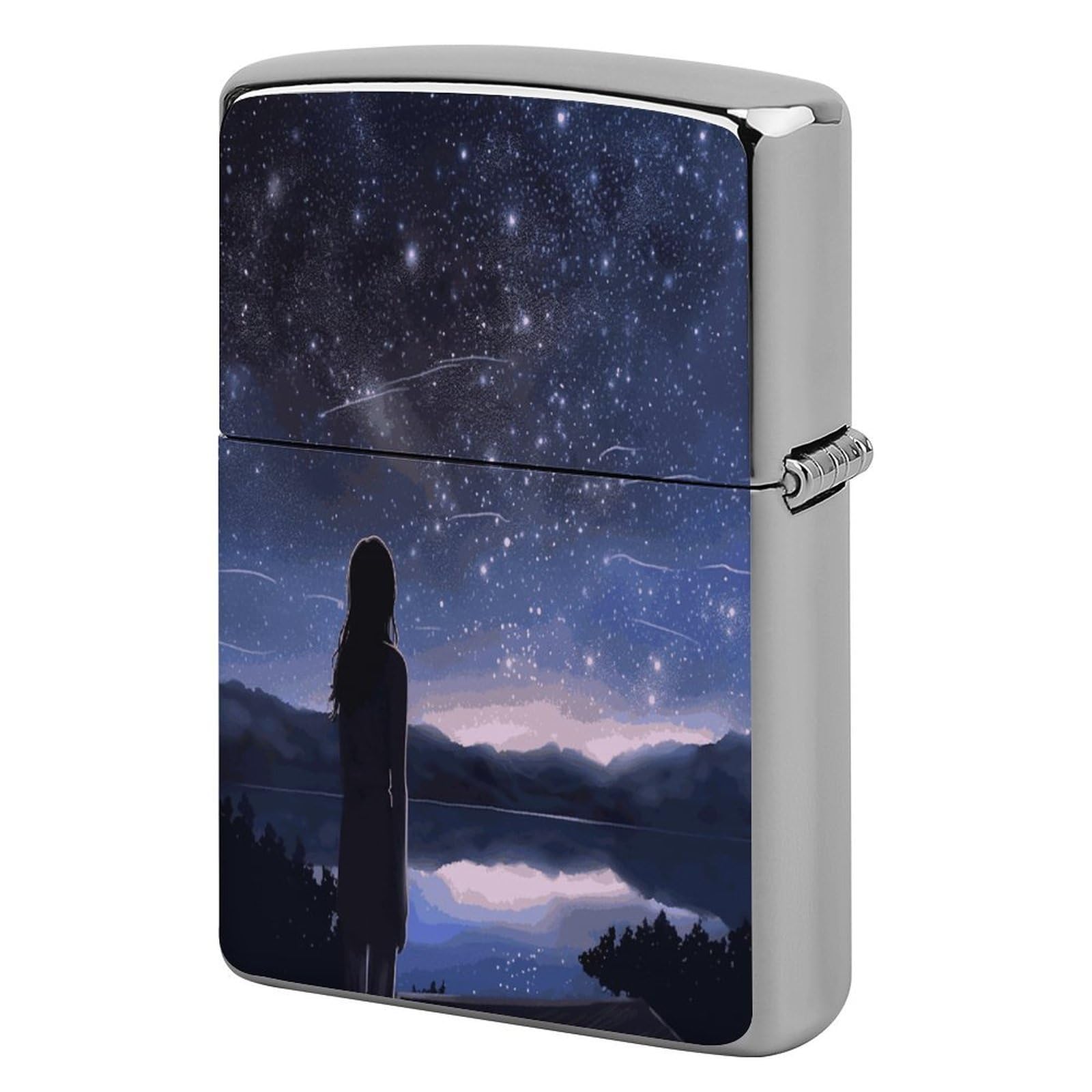 Fekiloot Girls Style Looking At Stars Lighter Case Cover Lighter Holder