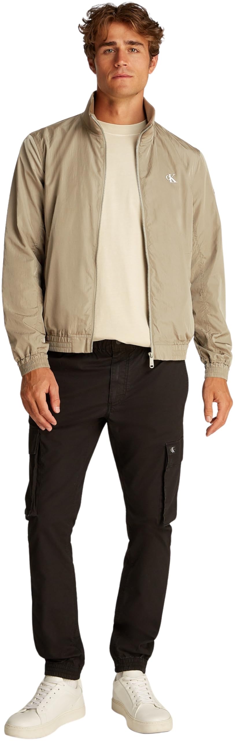 Calvin Klein Cortavientos Hombre Unpadded Harrington con cuello alto