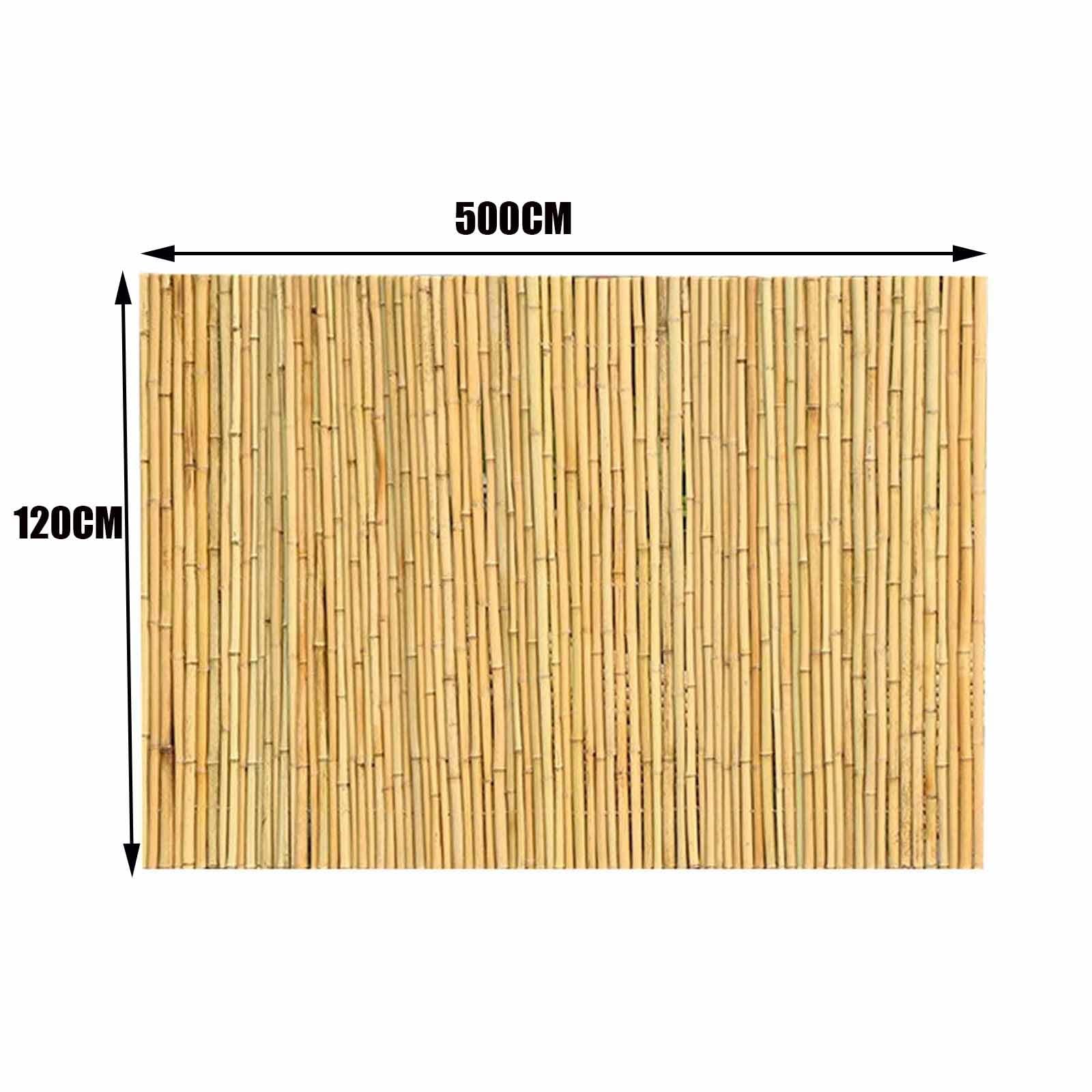 Pantalla de caña de 6-10 mm de Espesor, Pantalla de jardín Alta | Privacidad al aire libre, pantalla de cerca, pared de cerca, protección solar y contra(120*500cm (47.2*196.8inch))