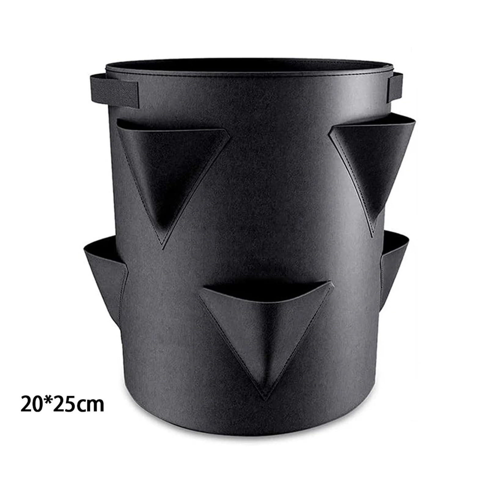 Pflanzsack Aus Vlies Stof 2piece Indoor Grow Bags Breathable Planters for Strawberry Plants for Garden(10gallon 8 Hole)
