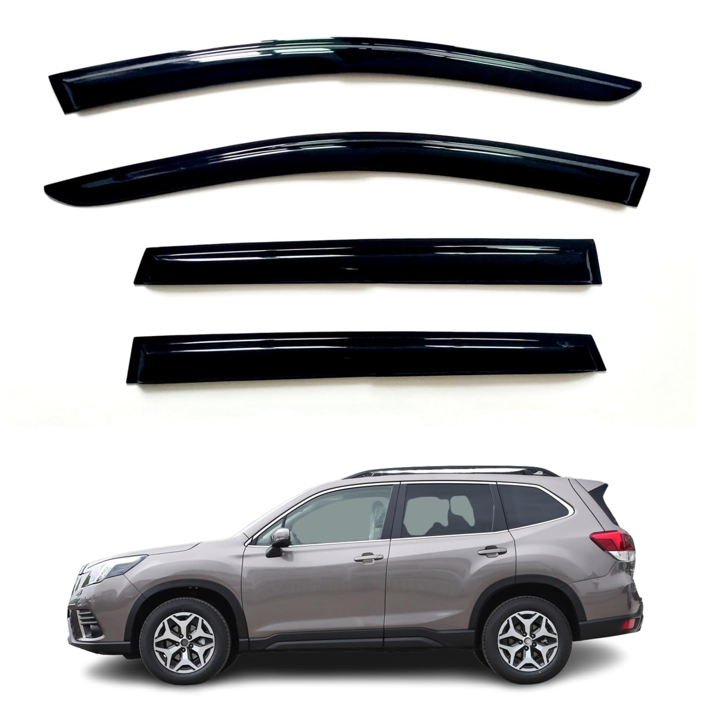 Window Visors Rain Guards Vent Shade fits Subaru Forester 2018-2023
