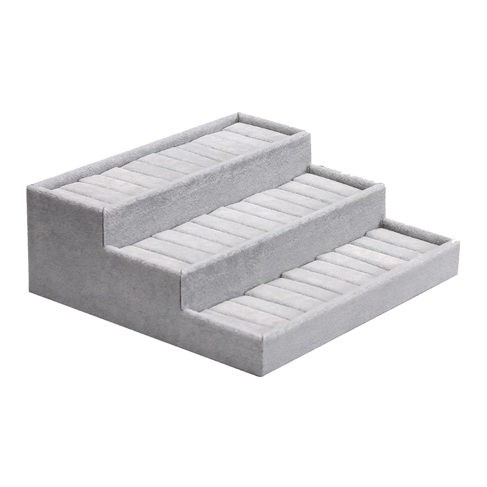 Msioytog Trapezoid Velvets Jewelry Storage Case Sturdy Construction Dustproof Designs for Earrings Bracelets Jewelry Display Box