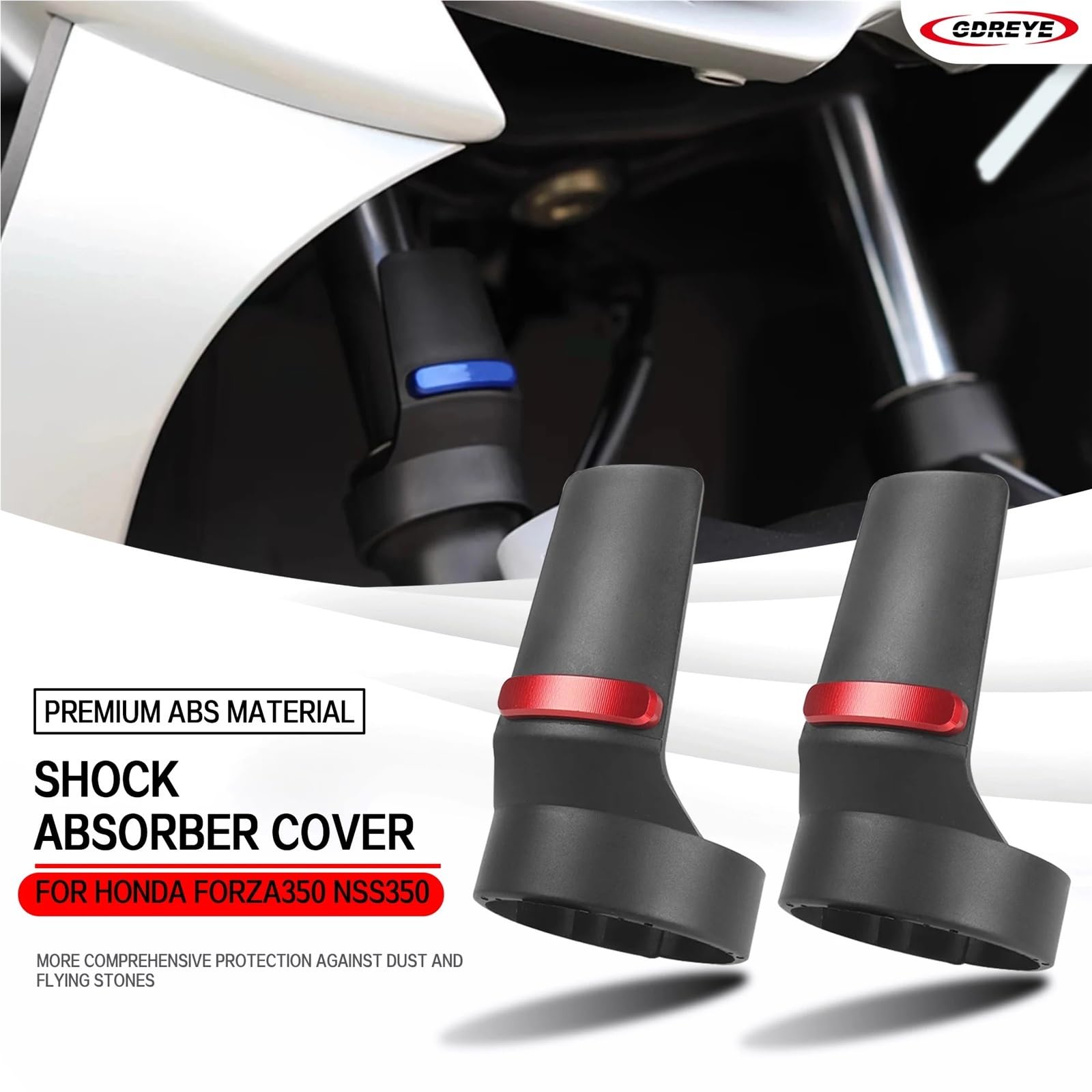 Adatto per HONDA Forza350 NSS350 Protezione forcella anteriore per moto Copertura protettiva antiurto protezione forcella(Yellow)