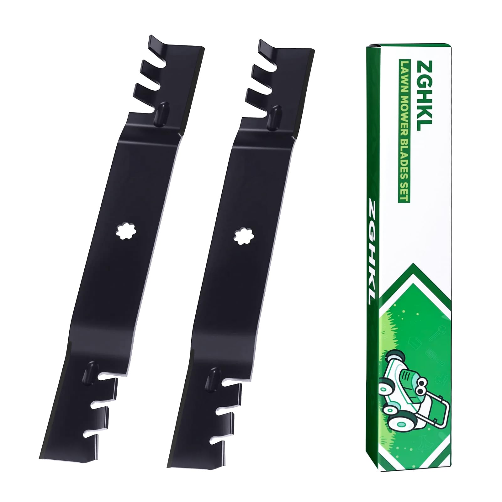 ZGHKL GX22151 GY20850 Lawn Mower Blades Gator Mulching Blades for John Deere 42 Inch Deck Riding Mower Replacement for S100 D110 D130 LA135 AM141033 AM131033 AM137333 AM137328 2Pack