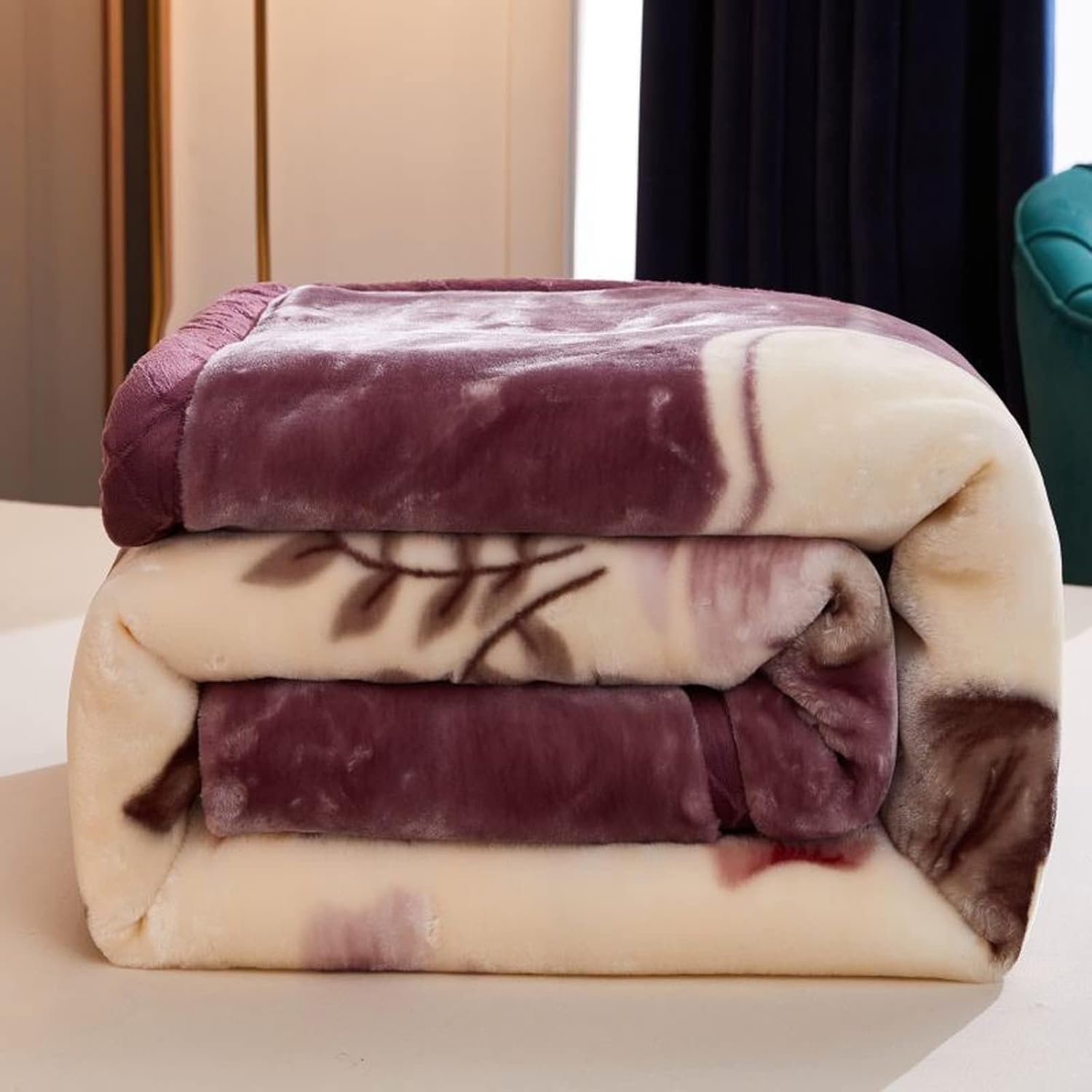 Coperta di Visone Coreana Coperta Ponderata in Pile per Adulti, Coperta Invernale Coperta Pesante da Letto per Dormire Coperta Ponderata Anti Ansia, E, 180 * 220cm