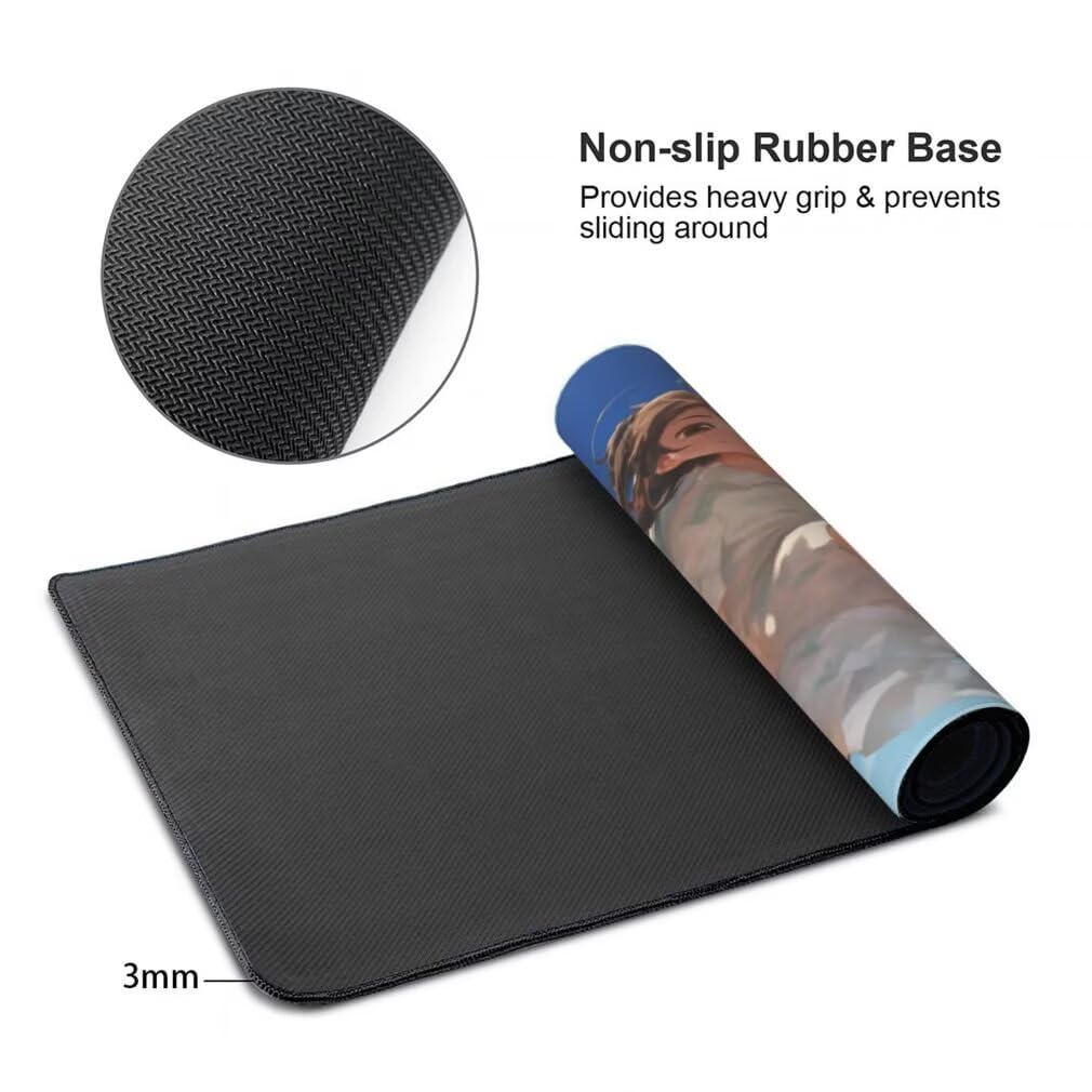 Tappetino Mouse Anime, Mouse Pad XXL 1200 x 600 x 3 mm, Altalena Tappetino Gaming Grande Sottomano Scrivania, Impermeabile Mousepad Lavabile con Base in Gomma Antiscivolo per Computer-MP1525