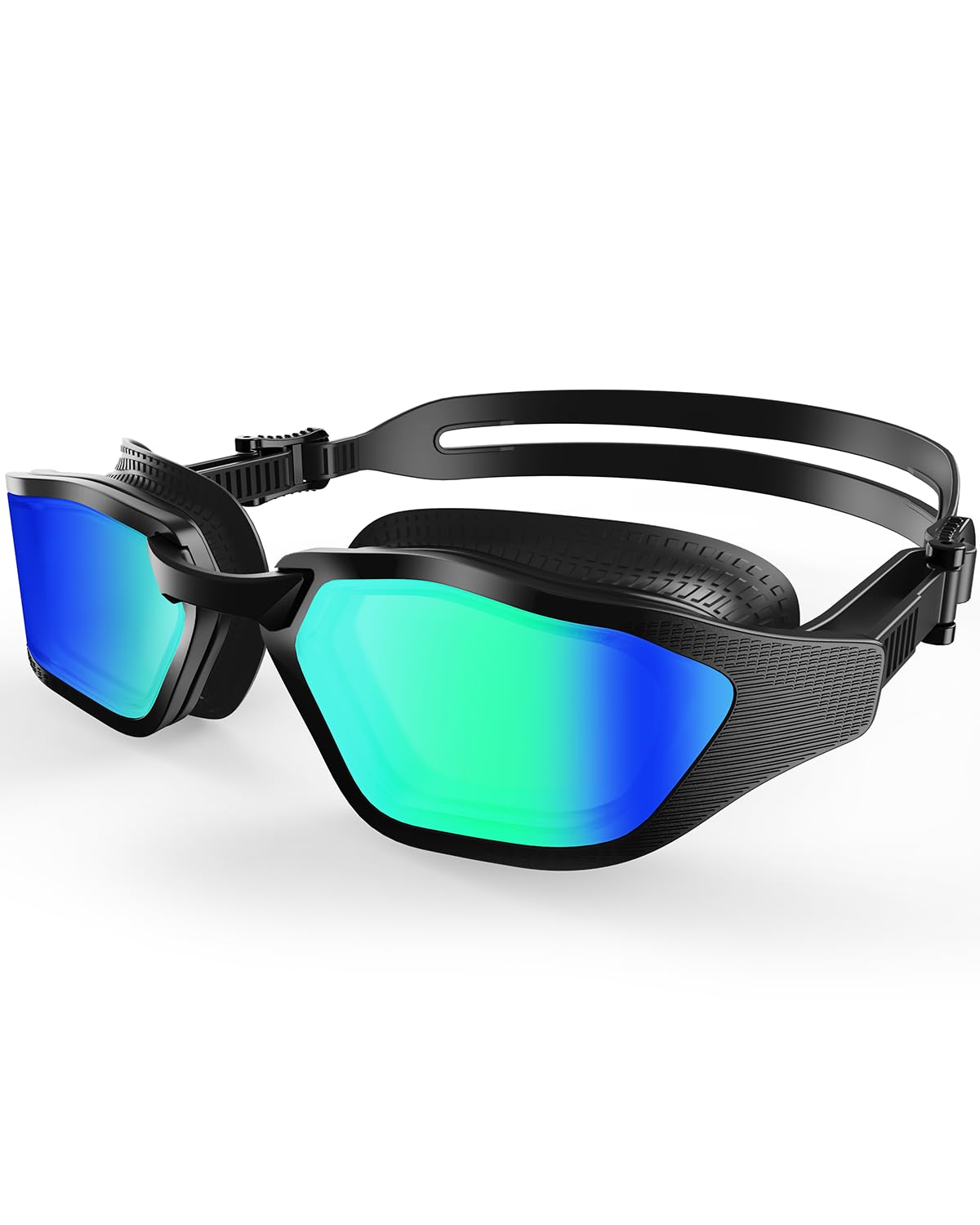 OLANRUN Swim Goggles, Unisex Adult Swim Goggles for Women Men Youth with Anti-Fog, Leak-Proof, Anti-UV, HD Wide View (Black)