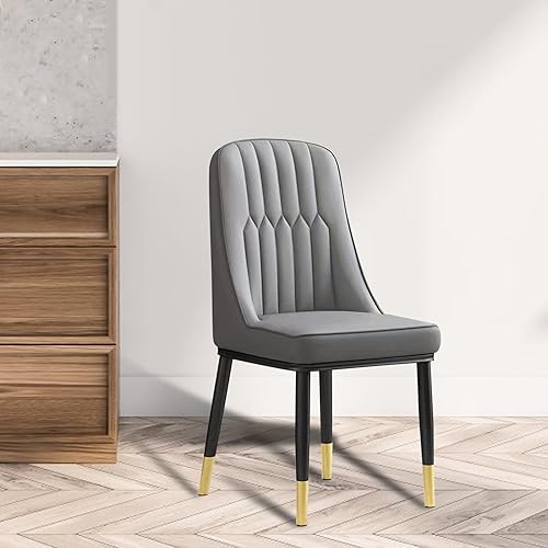 Miniatura 4 de YOZUMD Juego de 2 sillas de comedor, respaldo ergonómico, sillas de cocina con patas de metal, sillas de comedor modernas, sillas de comedor