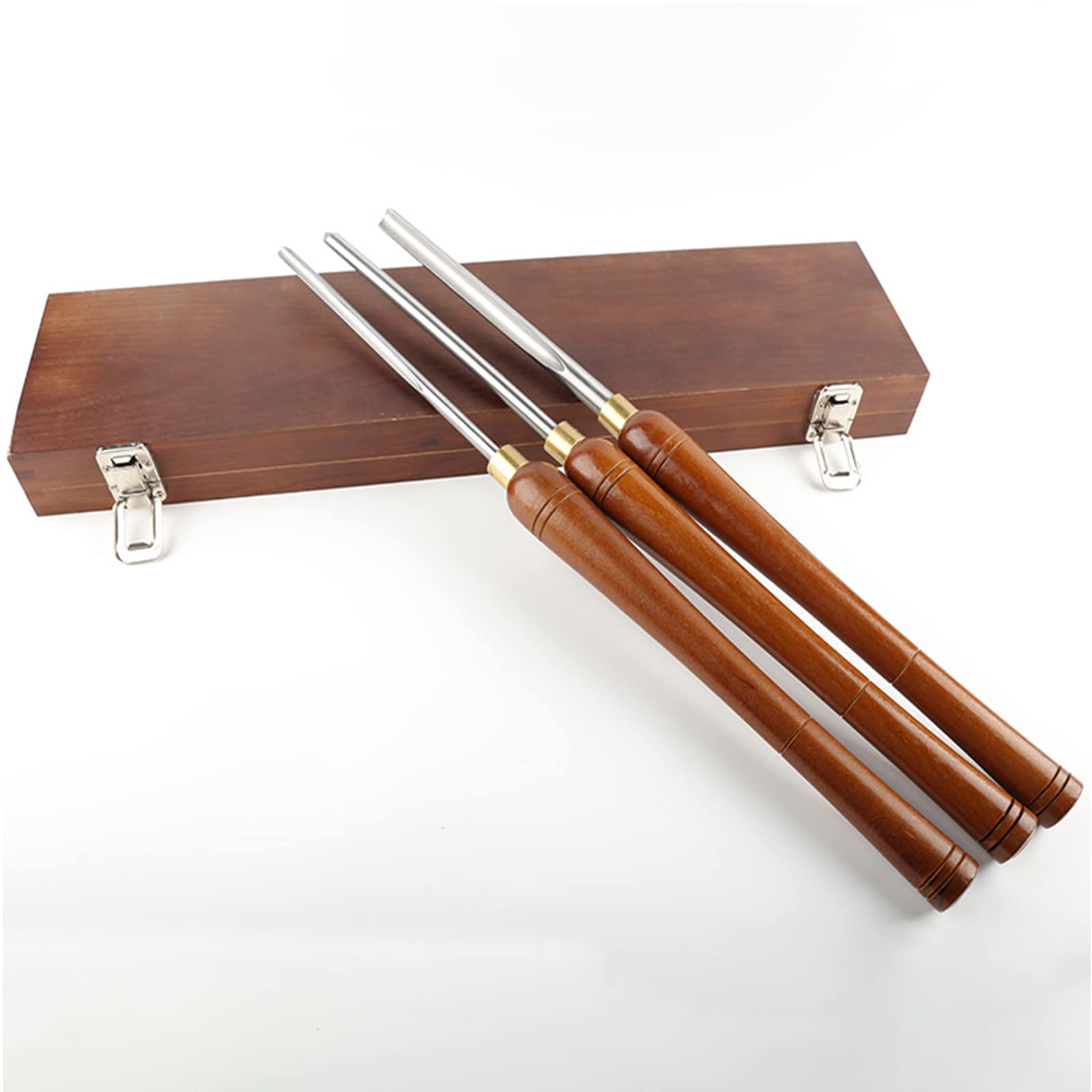 Yaobao 3-Pieces Hss Bowl Gouge For Wood Lathe, Woodworking Wood Lathe Turning Tools For Lathe Carbide Wood Lathe Hss Chisel Set Spindle Gouge Roughing Gouge