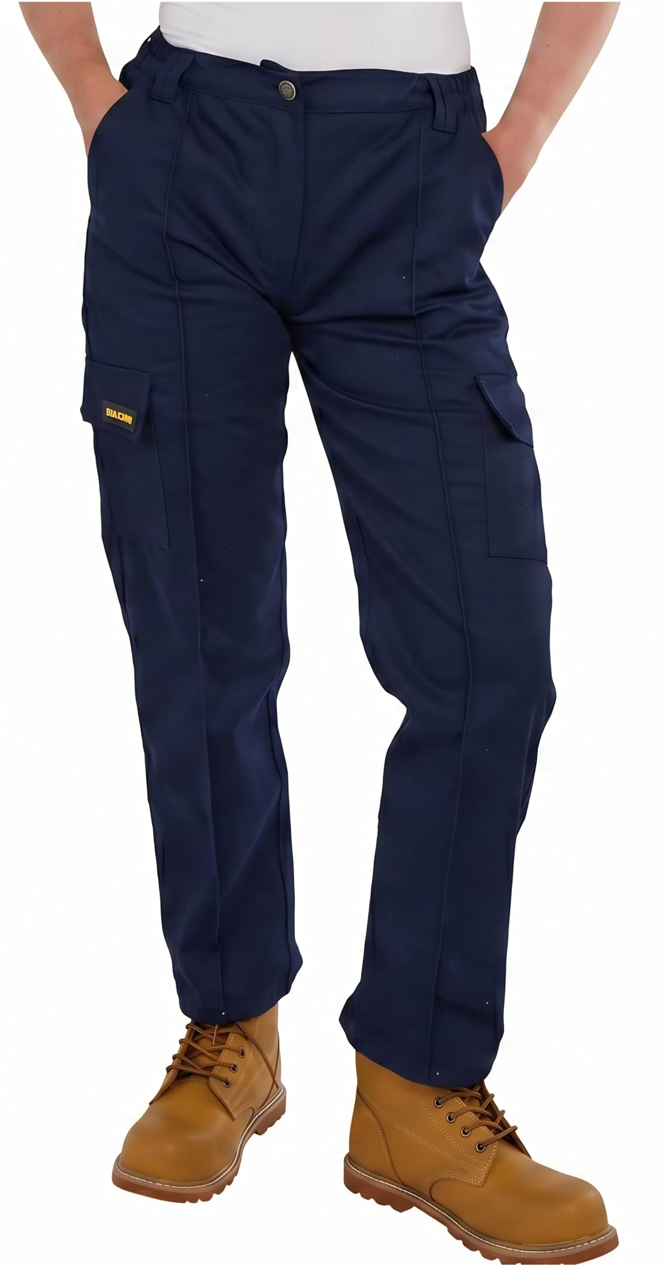 Sam Caan Women's Navy Sam Caan® Work Trouser Cargo Combat Work Trousers Multi Pockets Workwear Safety Pants