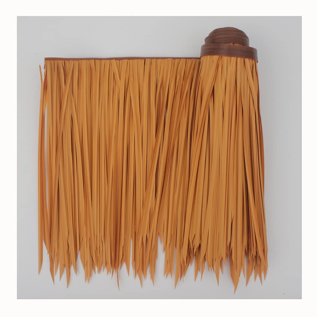 Chaume de palmier synthétique en rouleau 0.5x2m jaune ignifuge pour toit de pavillon extérieur
