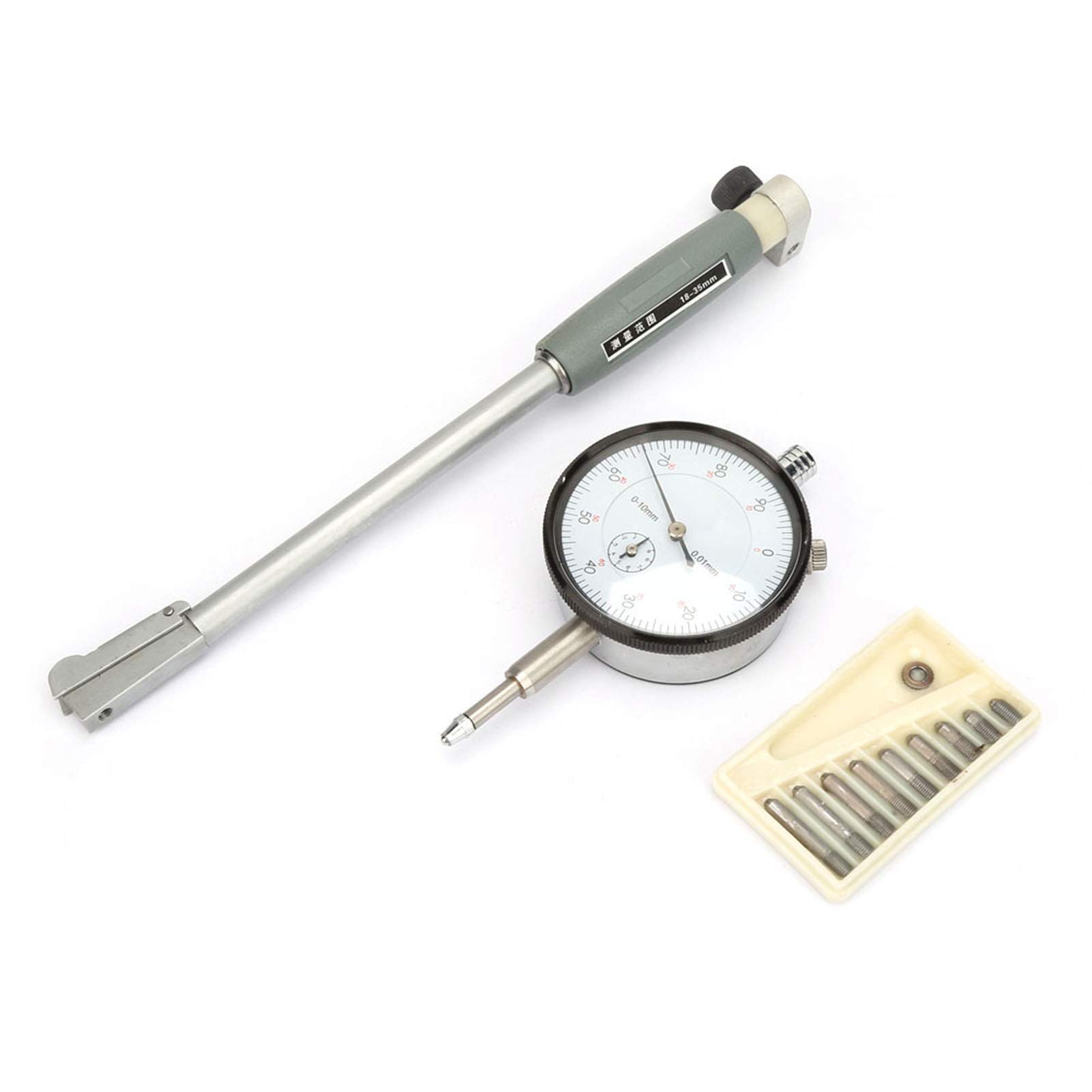 Calibro Alesaggio del Quadrante, Indicatore del Quadrante Alesaggio Gauge 18-35 mm 0,01 mm Indicatore del Diametro Kit del Cilindro del Cilindro di Misurazione, Asta di Prolunga