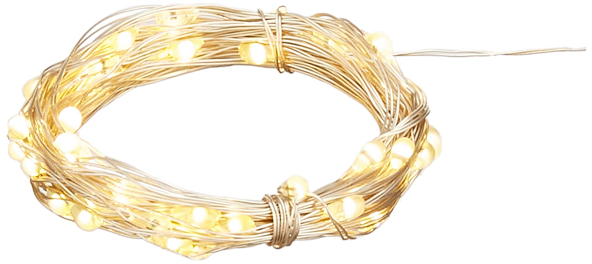 Amazon Brand - Solimo String Lights, Battery-Powered, 3 M (Warm White, 30 LEDs)