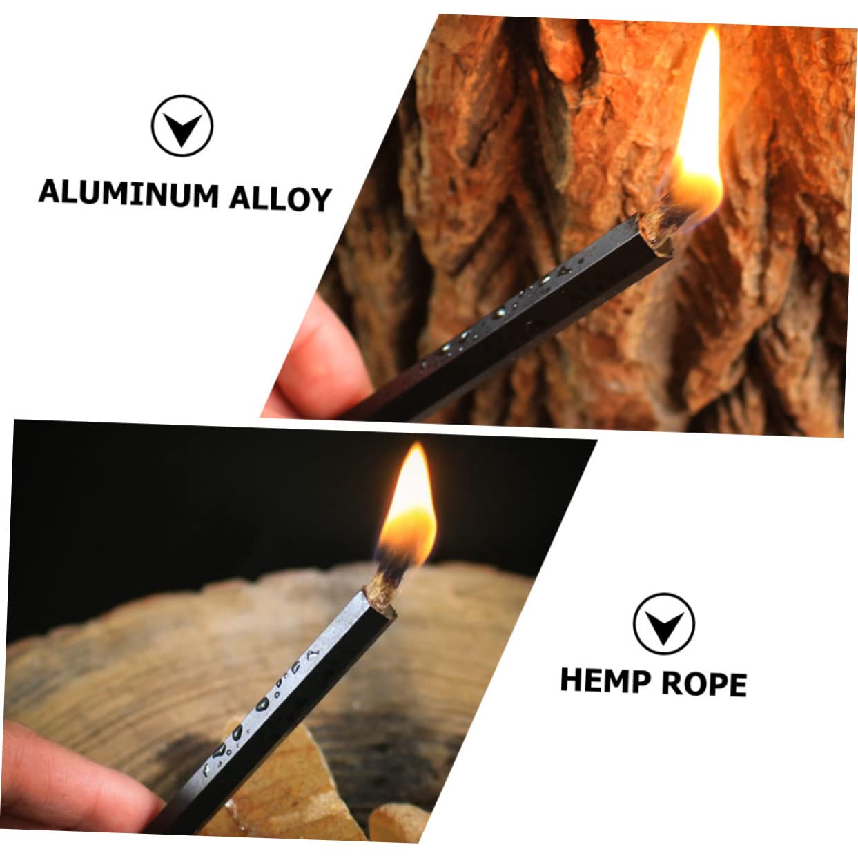 Sosoport 18pièces Corde Allumage Cire pour Camping Et BBQ Équipement De Survie Extérieure Pratique Et Portable Sécurisée