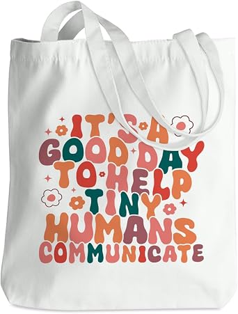 Speech Therapy Gifts SLP CanvasT ote Bag for Teacher Speech Language Pathology Speech Pathologist Gifts