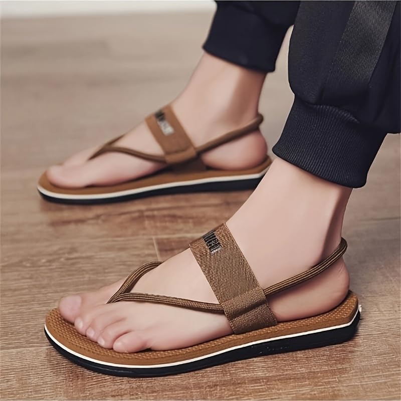 Comfortable Men's Thong Sandals - Casual Non-Slip Flip Flops Shoes with Toe Post for Indoor & Outdoor Walking, Perfect Beach Shoes for Spring and Summer2