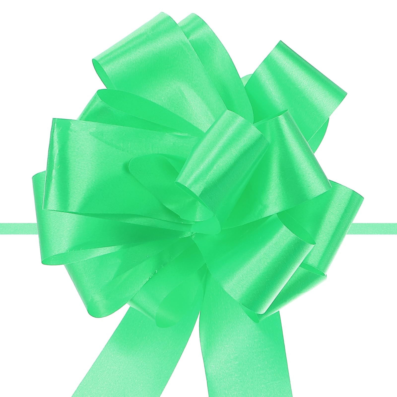 sourcing map 20pcs 5 Inch Large Pull Bow Big Gift Wrapping Bows Ribbon Green for Wedding Car Baskets Presents Christmas Bow