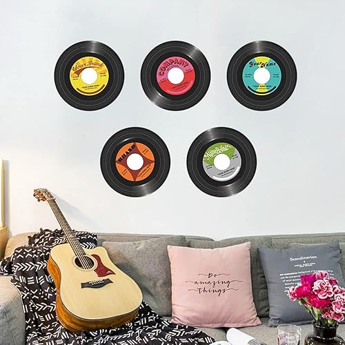 Miniatura 2 de WrtmyR Paquete de 5 discos de vinilo en blanco, kit de collage de pared de 11 pulgadas, imágenes estéticas, pósteres de cubierta de álbum de CD,