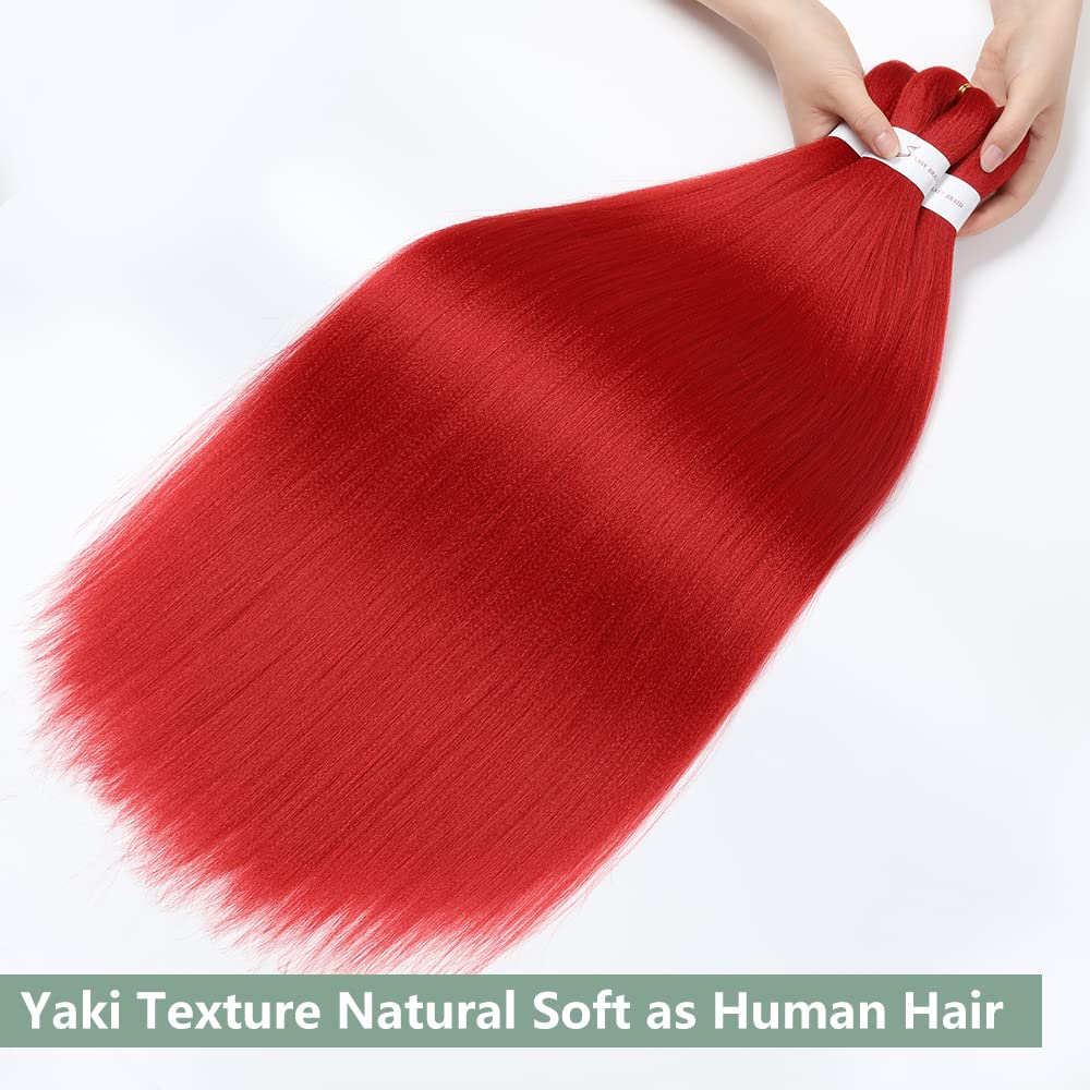 YDDM Capelli Per Treccine Africane Morado Extension Treccine Texture Yaki Easy Install per Principianti 32 Pollici 3 Pezzi Capelli Leggeri e Naturali per Box Braids, Twist e Crochet — view 78