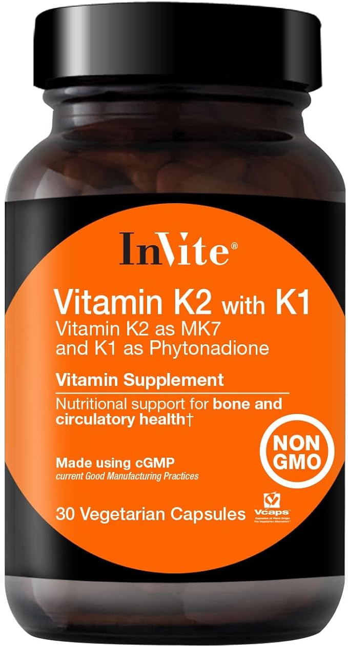 Invite Health Vitamin K2 with K1 Supports Bone and