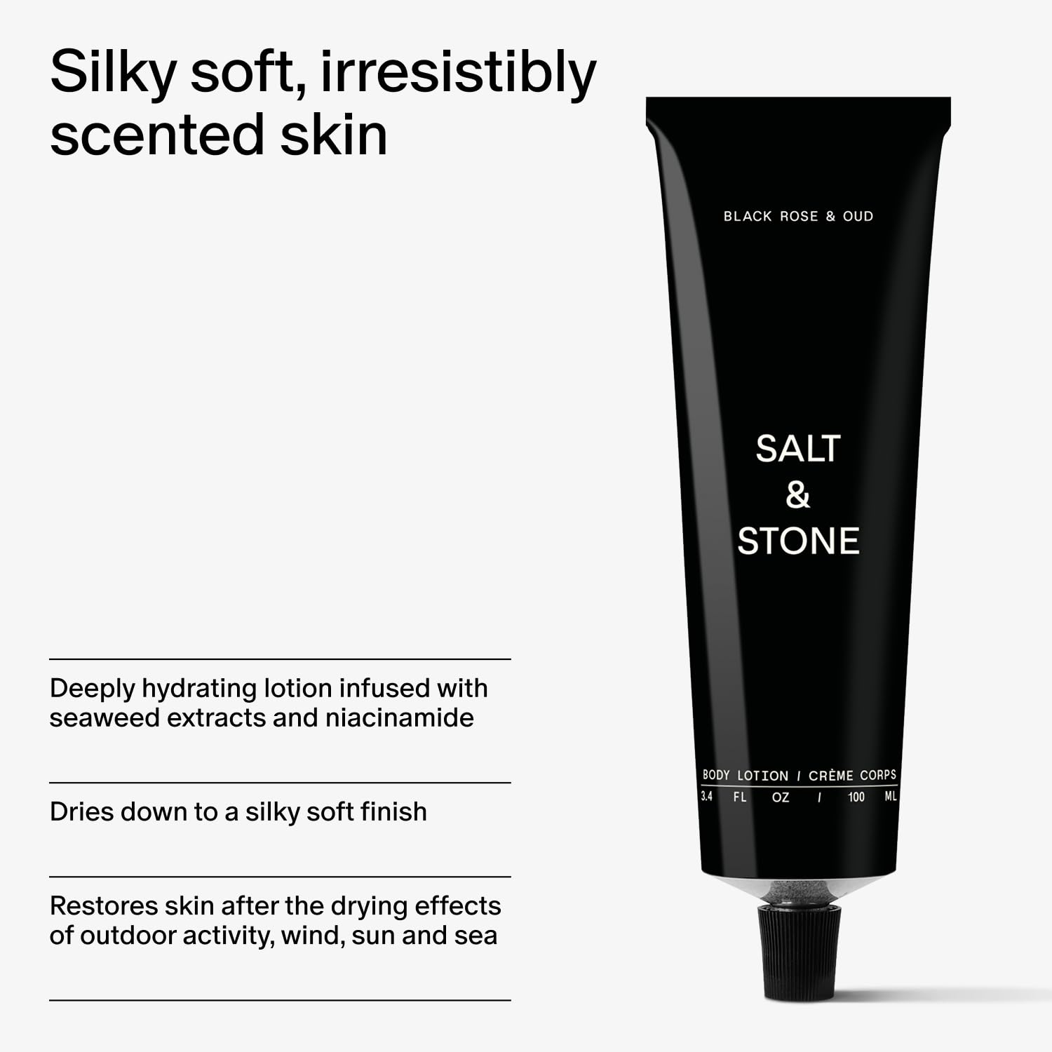 Salt & Stone Deodorant + Body Lotion | Black Rose & Oud