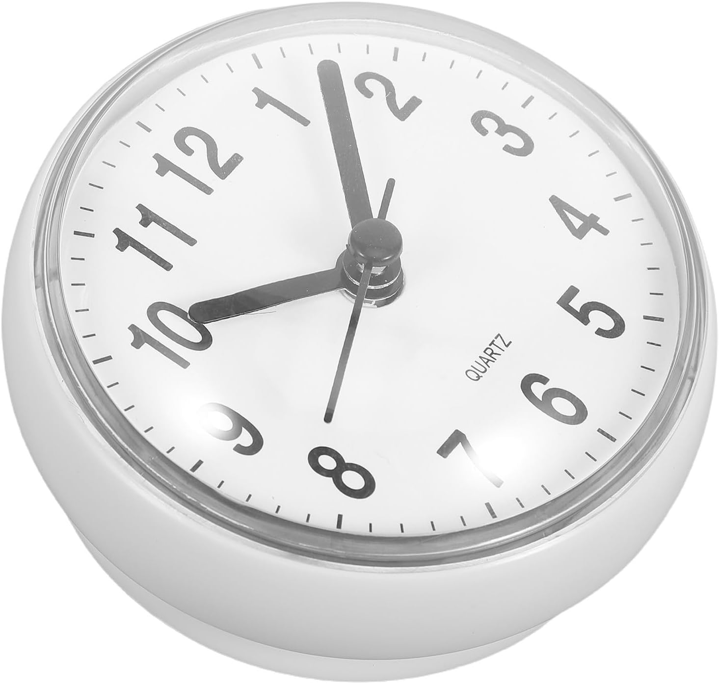 Waterproof Shower Clock 3.2 Inch with Suction Cup, White