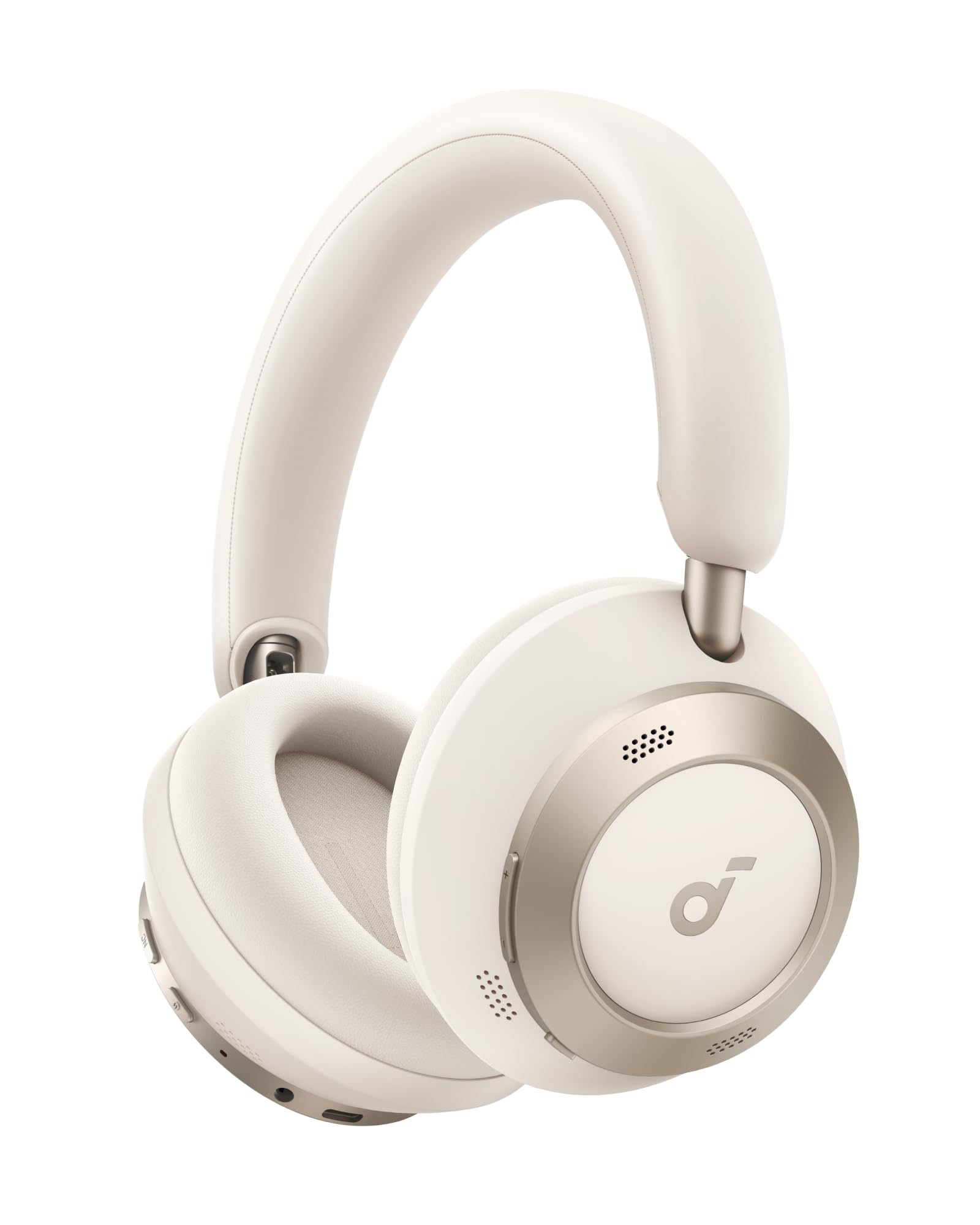 soundcore Space One Pro firmy Anker(odnowiona), adaptacyjne słuchawki z aktywną redukcją szumów wspierane 6 mikrofonami, super składana konstrukcja, bezstratne 60 godz. dźwięku, ultraszybkie ładowanie