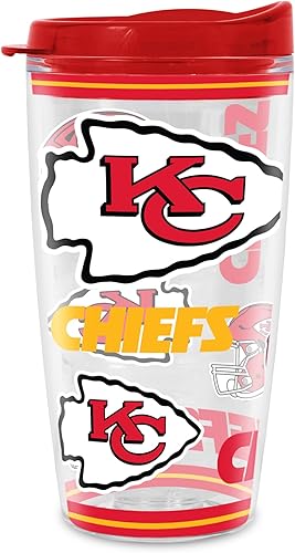 Rico Industries NFL - Vaso de fútbol americano de doble pared, 16 onzas, tapa W