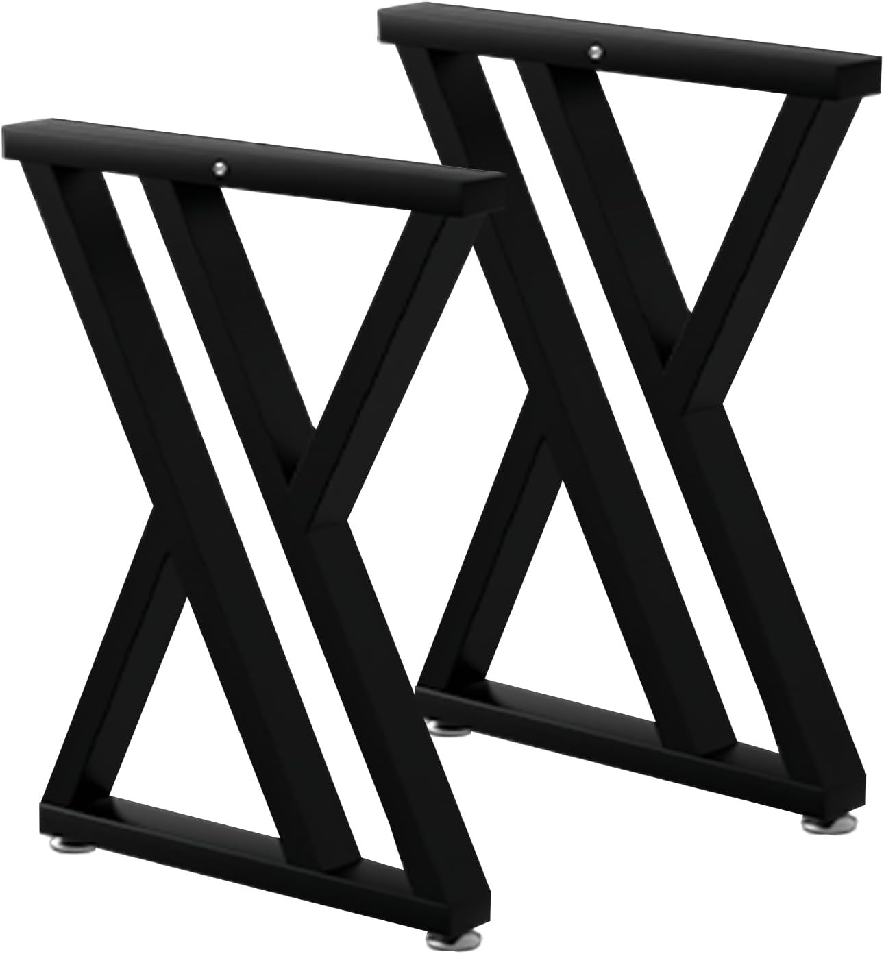 Metal Table Legs 28 inch High, Dining Table Legs, Heavy Duty Industrial Desk Legs, Modern DIY Desk Legs Suitable for Office, Study, Restaurant, Coffee (Black, 16 X 28IN)