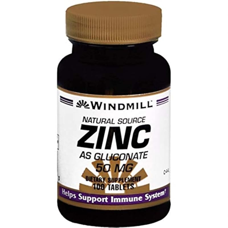 Windmill Suplemento de Zinco — Gluconato de zinco 50 mg — 100 comprimidos