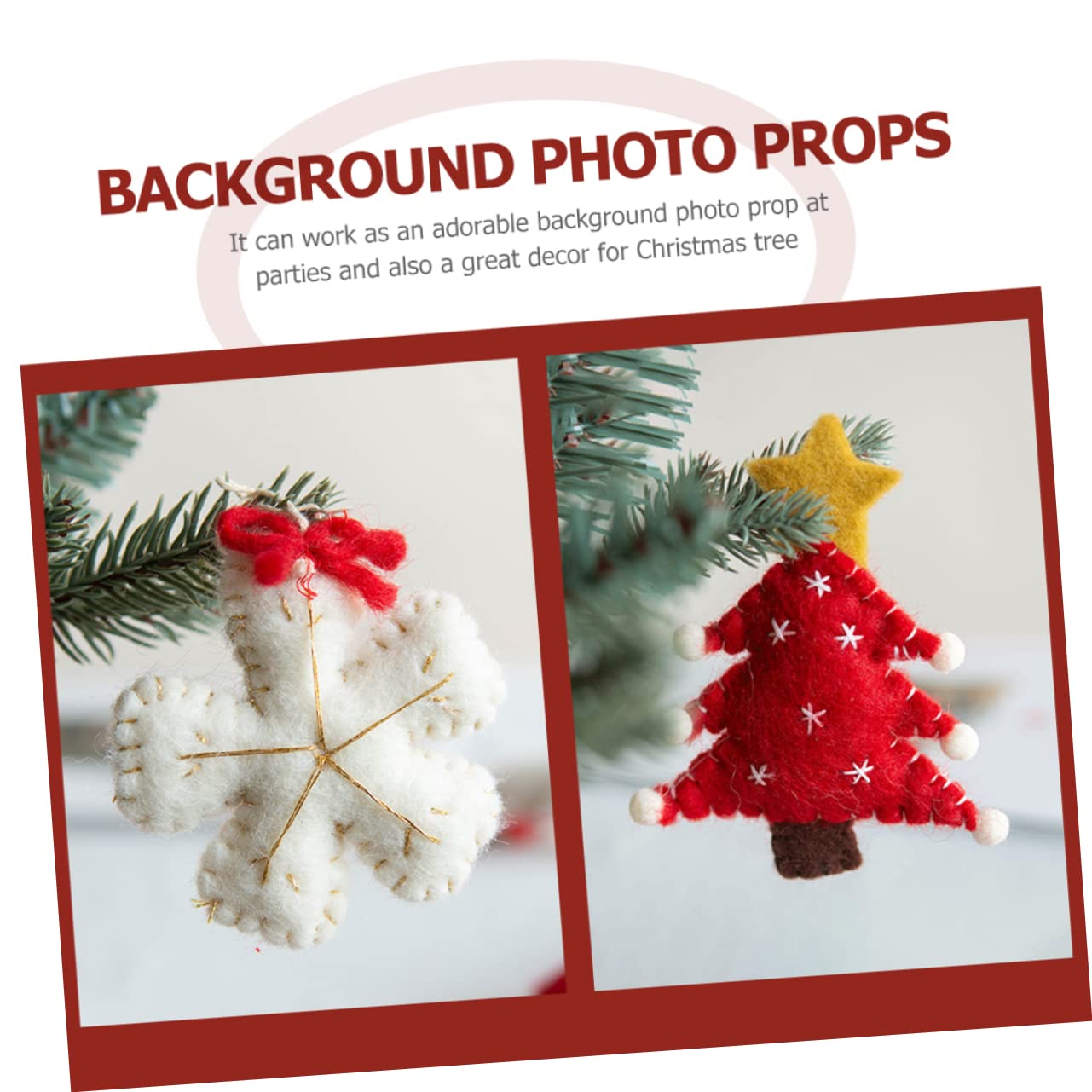 PRETYZOOM 12 Pz Addobbi Natalizi Addobbi Per Alberi Di Natale Decorazioni Da Appendere All'albero Di Natale Ciondoli Appesi in Feltro Natalizio Regali Di Ornamento Di Provato