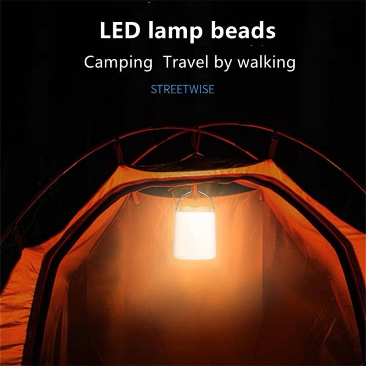 Portable Mini LED Camping Lantern Tent Flashlight with Waterproof USB Garden Light 1200mah Outdoor Light Protection