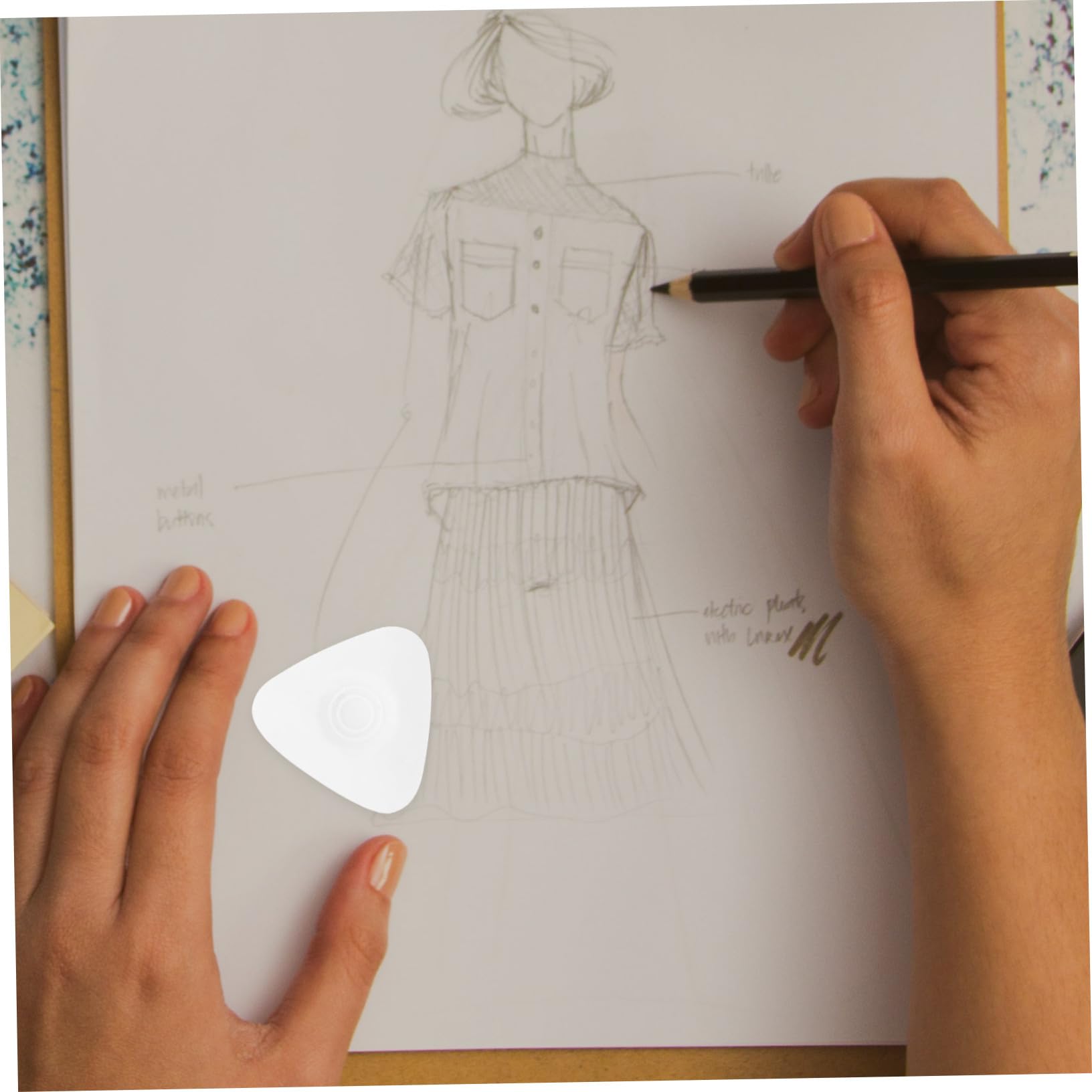 HOMSFOU Drawing Writing Sketching Art Erasers 6pcs Eraser Pencils Sketching Pencil for Artists Random Style