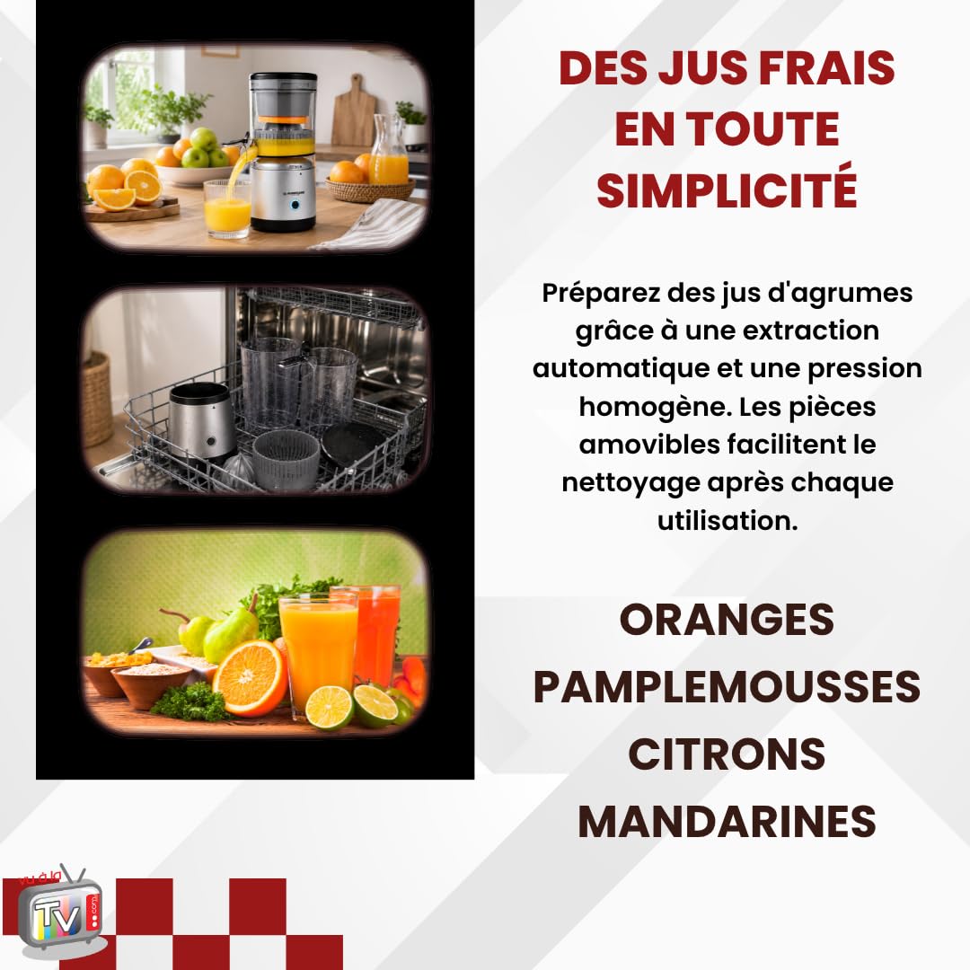 VENTEO - Extractor de Jugo Versátil | Batidora Batidora Performant para Preparación Frutal | Extracción para Uso Doméstico | Solución Dedicada a Jugos Frescos y Preparaciones Nutricionales.