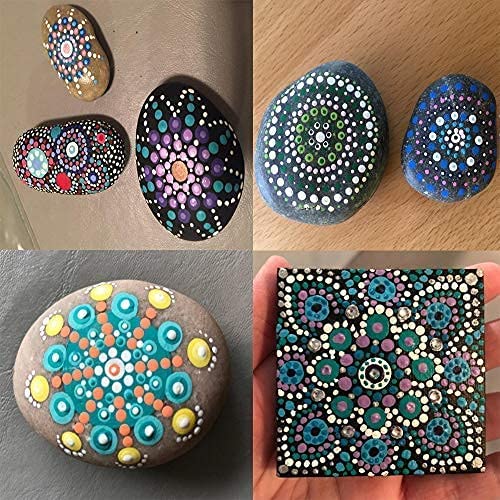 EXPESIA Professional Nail Art Dotting Tool Set, 5-Piece, Multi-coloured, 2-Way Design for Manicure 4
