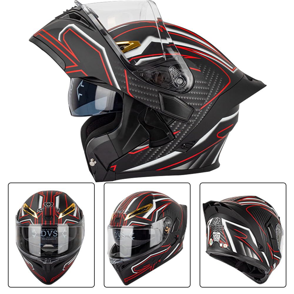 Modular Bluetooth Integrado Casco Moto, Casco Abatible con Doble Visera, Cascos Integrales,ECE Homologado, Casco Modular Integrado para Adultos Mujeres Y Hombres