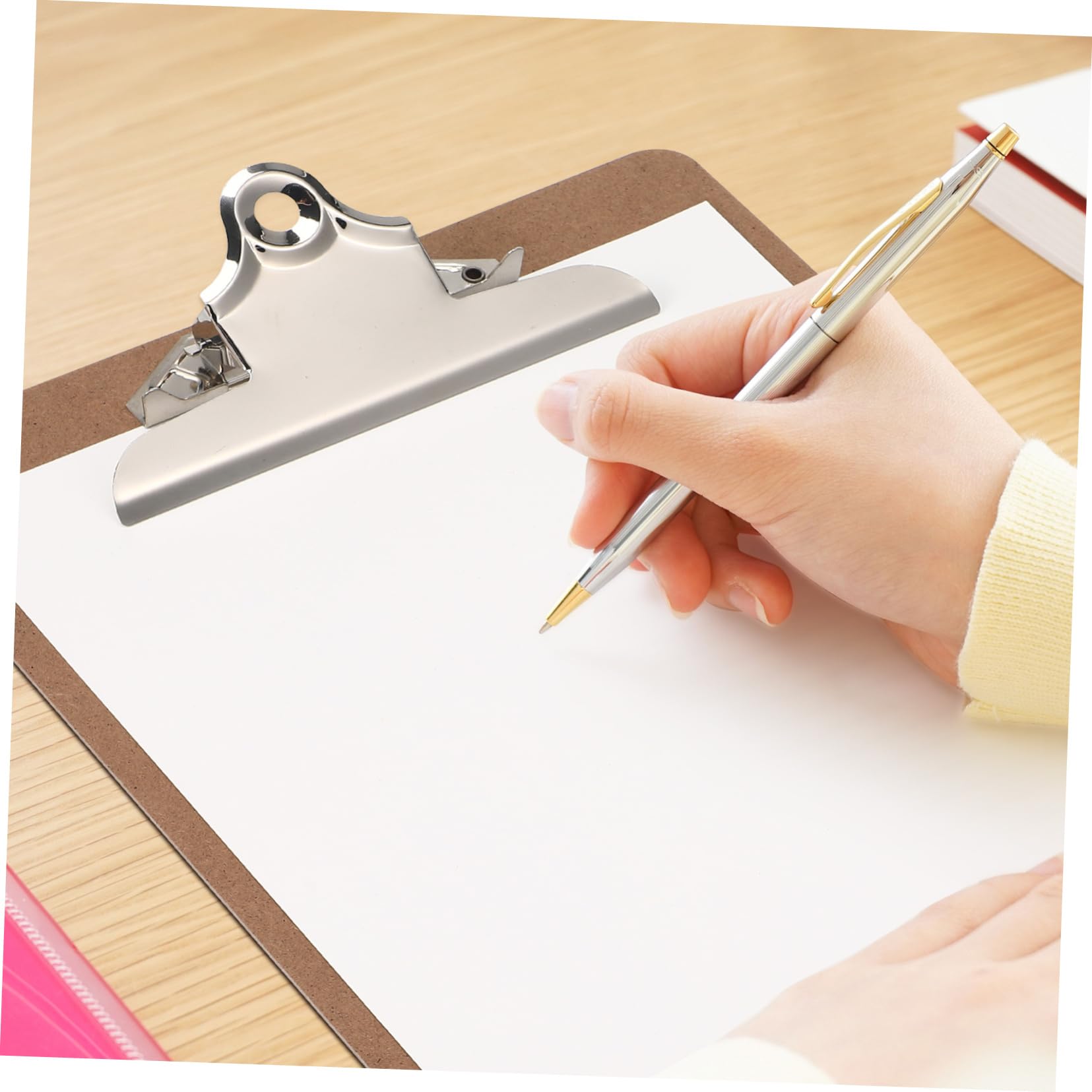 Artibetter 6pezzi Pannello Rigido Per Ufficio Lavagna Per Appunti Lavagna Portatile Per Scrivere Pannello Rigido Per Pittura Supporto Per Scrittura in Mdf Clip Per Documenti Per Ufficio Basso