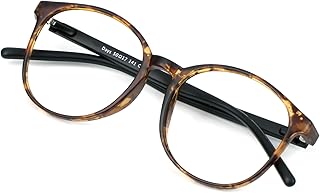 Blue Light Blocking Glasses with Spring Hinge for Women/Men, Anti Eyestrain, Computer Reading, TV Glasses, Stylish Oval Fr...