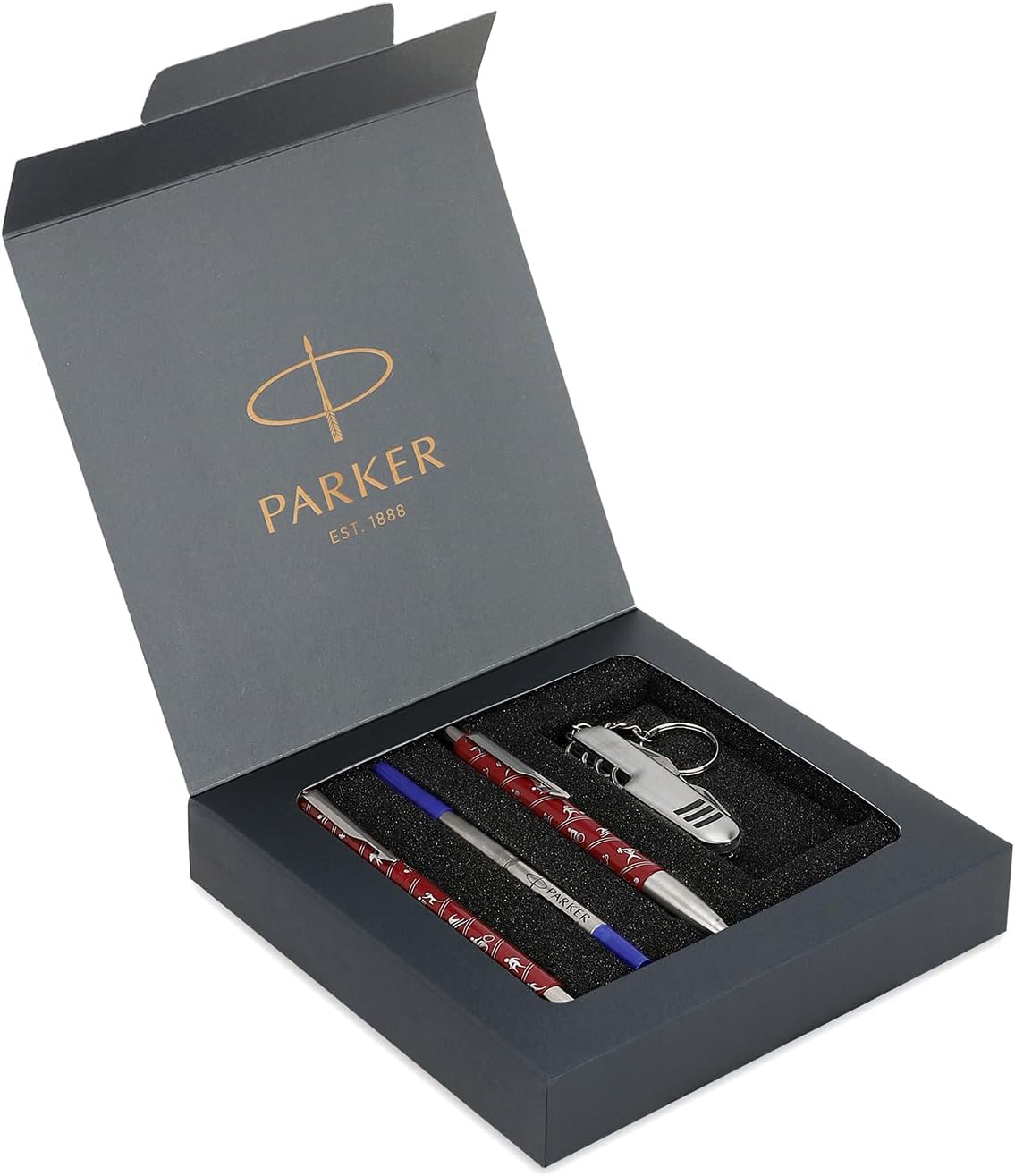 Parker Gift Set Vector Sports Special Edition Roller Ball Pen + Ball Pen With Swiss Knife | Ink Color - Blue | Gift Set | Gift For Entrepreneurs & Employees
