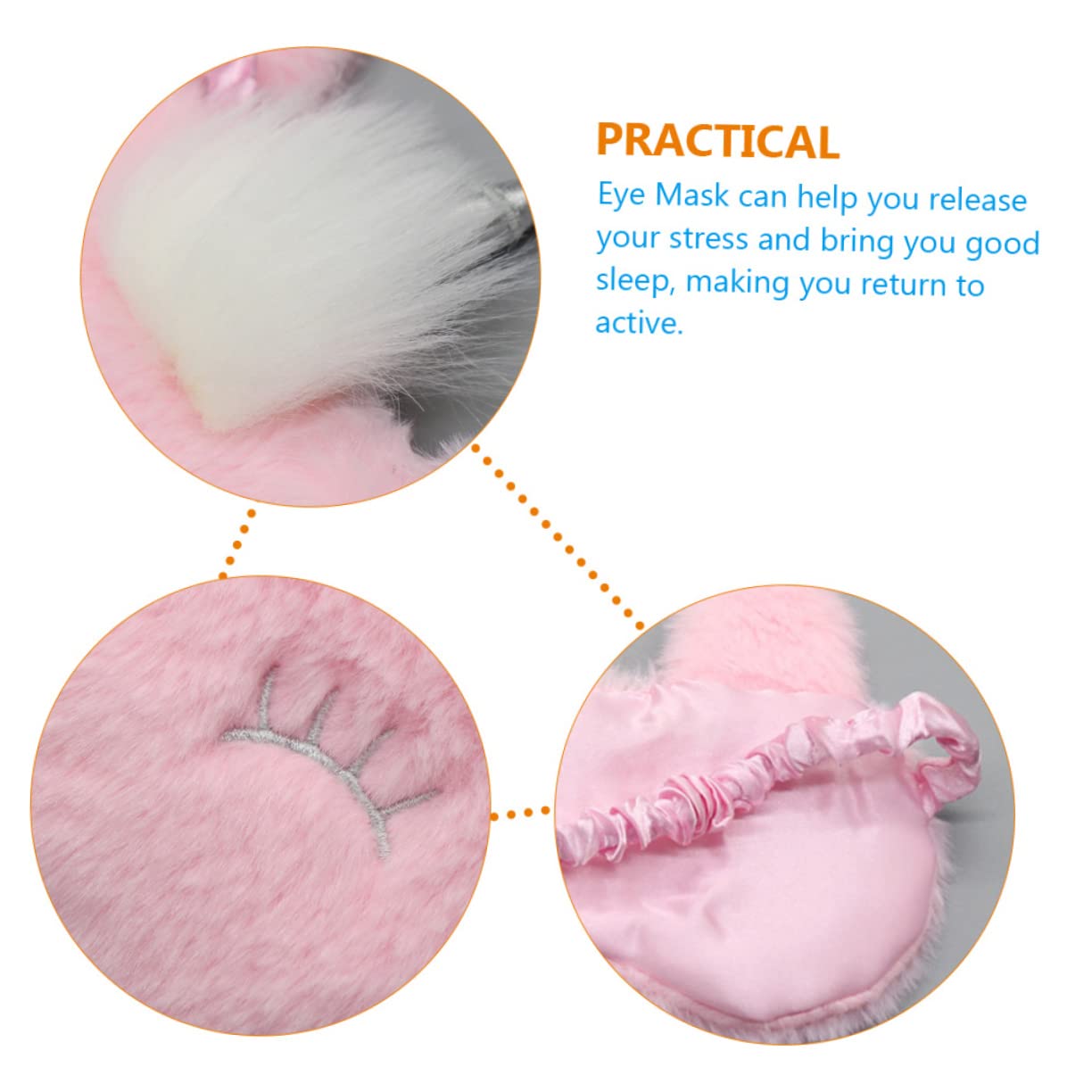 Ipetboom 10pièces Masque De Sommeil Peluche Douce Couvre-yeux Confortable Pour Garçon Fille Et Adultes Pour Voyage Siestes Bloque Totalement La Lumière