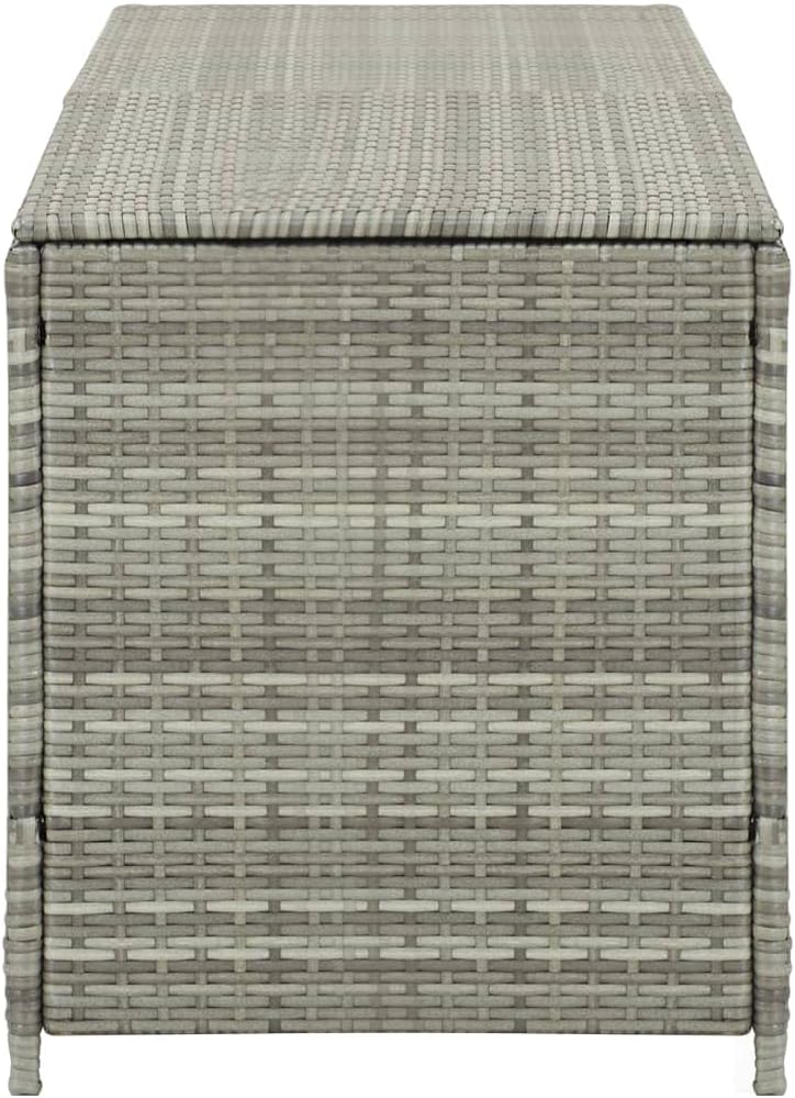 Patio Storage Box,Outdoor Toy Box,Pillow Storage,Pool Storage,Water Resistant PE Liner for Patio Furniture Cushions,Garden Tools, Pool Toys, Poly Rattan 78.7"x19.6"x23.6" Gray