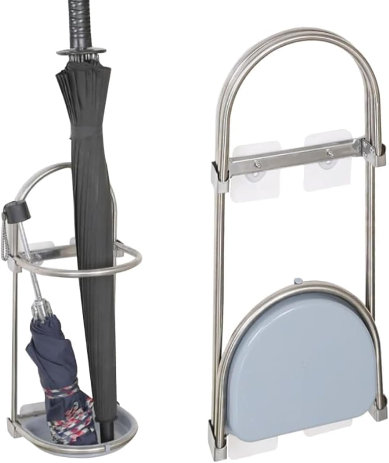 Umbrella Holder Self Adhesive Umbrella Storage Rack Wall Mounted Umbrella Holder Stainless Steel Foldable Umbrella Drying Rack Umbrella Stand