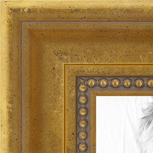 Download Amazon Com Arttoframes 11x17 Inch Antique Gold With Beaded Detailing Wood Picture Frame Womd5042 11x17