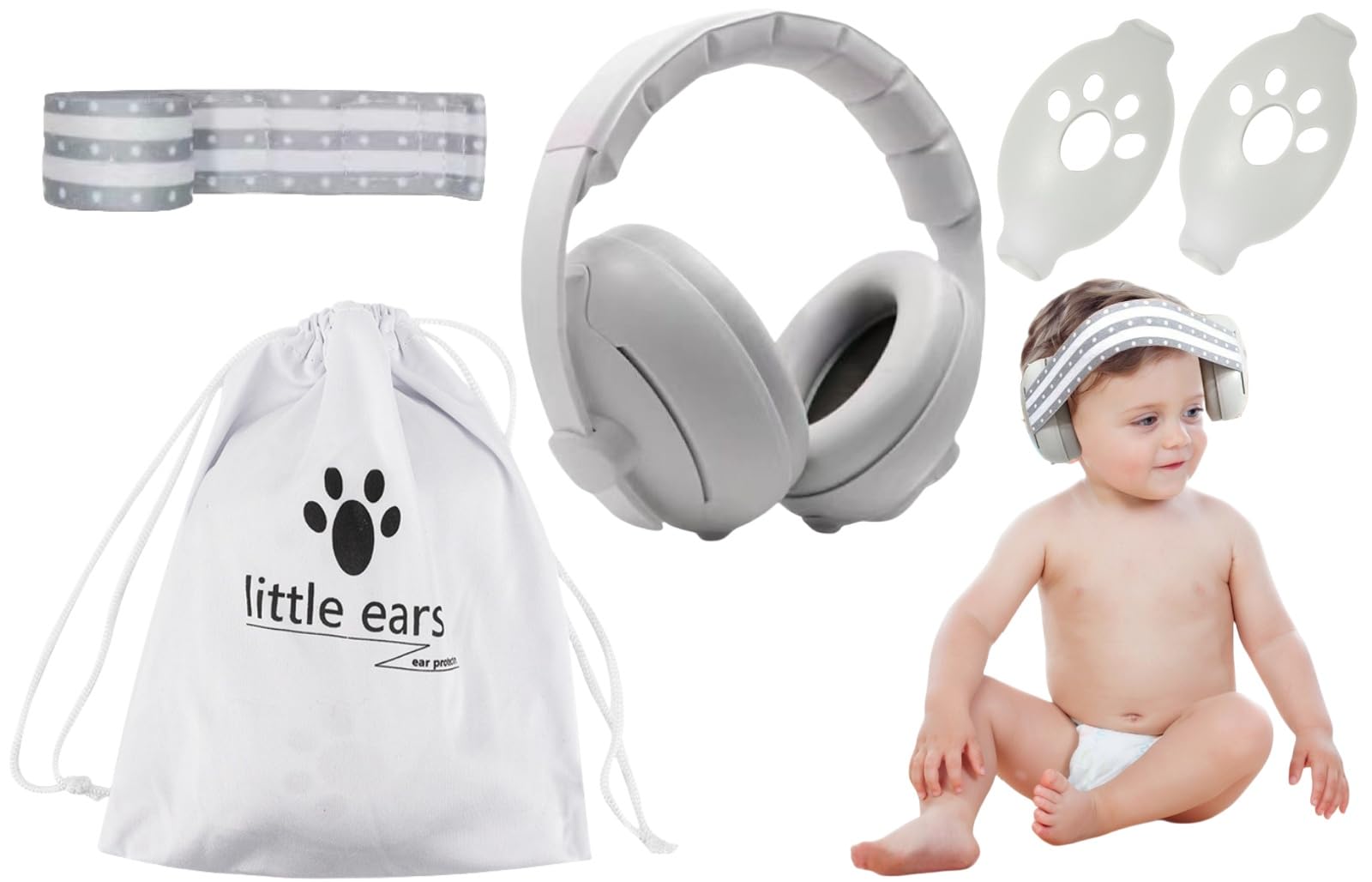 2 in 1 Cuffie Antirumore Neonato,Cuffie Antirumore,Cuffies Antirumores Bambini,Protettori Acustici per Neonati,Cuffies Antirumores Neonato Riduzione,Protezioni Acustiche per Bambini