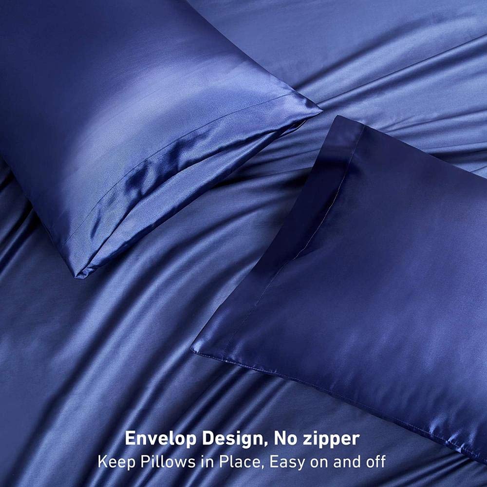 Funda De Almohada Satén 50 X 80 Cm, Paquete De 2 Fundas De Almohadas