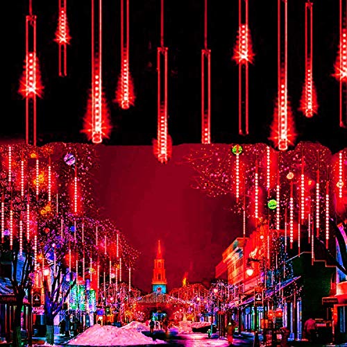 moonsofter Waterproof LED Meteor Shower Lights,Falling Rain Decoration Lights,50cm 10 Tube Icicle Snow Fall String,Cascading Fairy Lights for Party,Holiday,Xmas Tree,Xmas Icicle Lights Red SF-RED-50CM moonsofter Waterproof LED Meteor Shower Lights,Falling Rain Decoration Lights,50cm 10 Tube Icicle Snow Fall String,Cascading Fairy Lights for Party,Holiday,Xmas Tree,Xmas Icicle Lights Red SF-RED-50CM