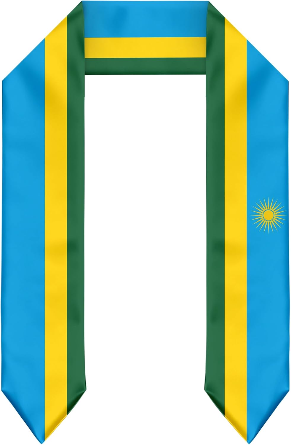 Rwanda Flag Graduation Stole Sash for Study Aboard International Students Abroad Adult Unisex