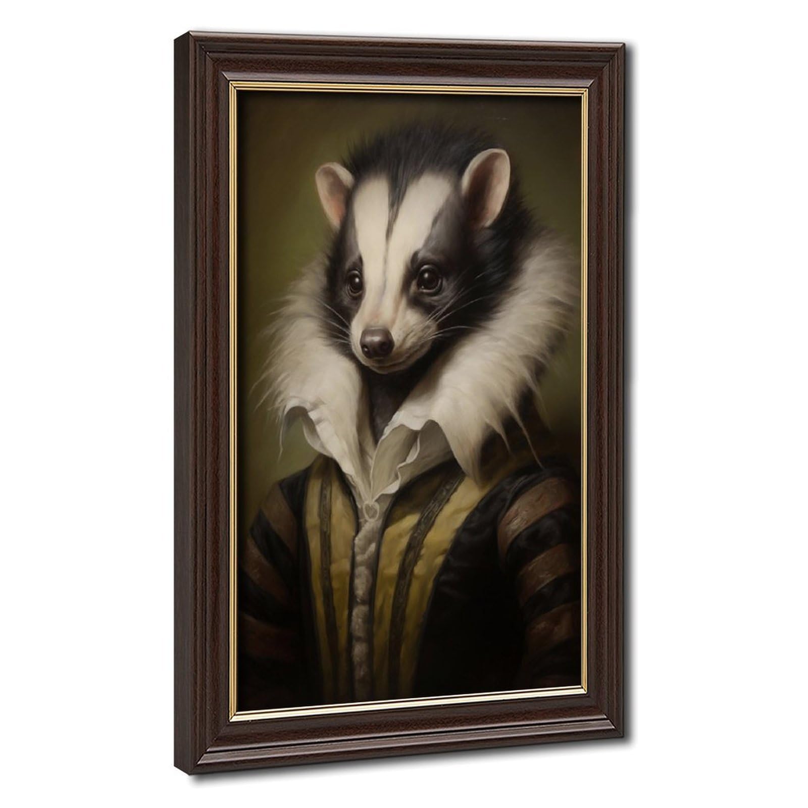 Pyberon Mokume Gane Frame-Style Skunk Canvas Poster For Dorm Room Decor Gift