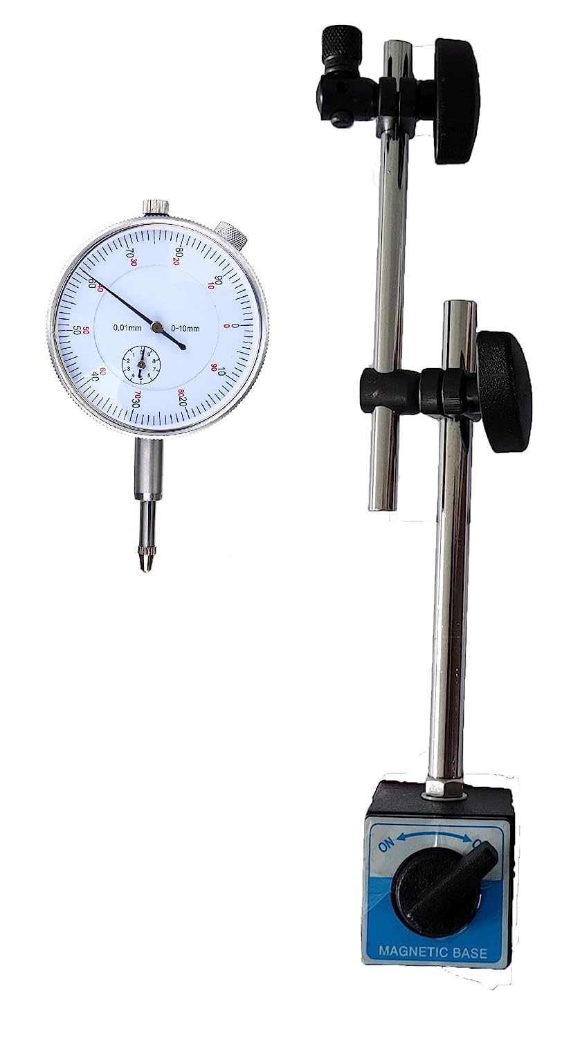 Mass Pro Dial Indicator Gauge 0-10mm/0.01mm | High Accuracy Dial Indicator Micrometer Precise Concentricity Measurement Instrument Tools with Flexible Magnetic Stand Table Scale Indicators Tools (B0CC2XVXS1) Amazon Price History, Amazon Price Tracker